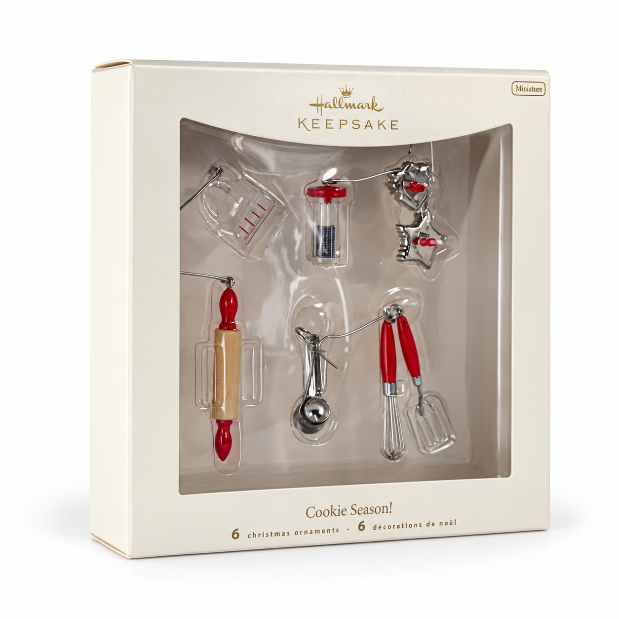 Listing photograph: Cookie Season 2007 Miniature Baking Set of 6 Ornaments