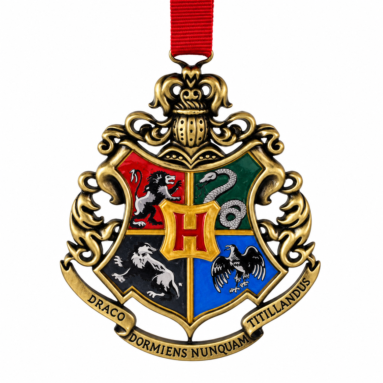 Listing photograph: Harry Potter Hogwarts Crest Ornament Wizarding World 4 Houses