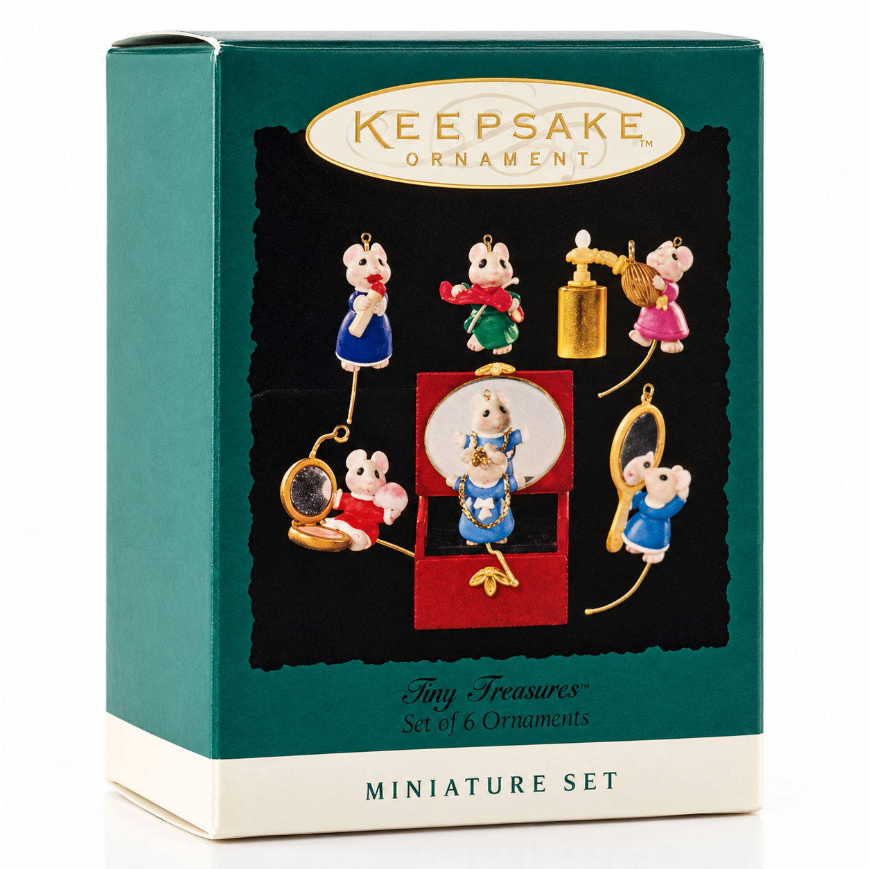 Listing photograph: Tiny Treasures 1995 Miniature Mice Set of 6 Ed Seale